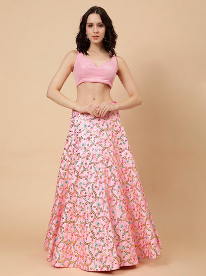 Light Pink Designer Lehenga