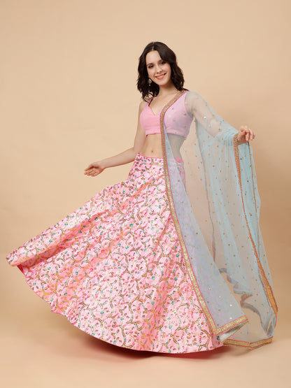 Light Pink Designer Lehenga