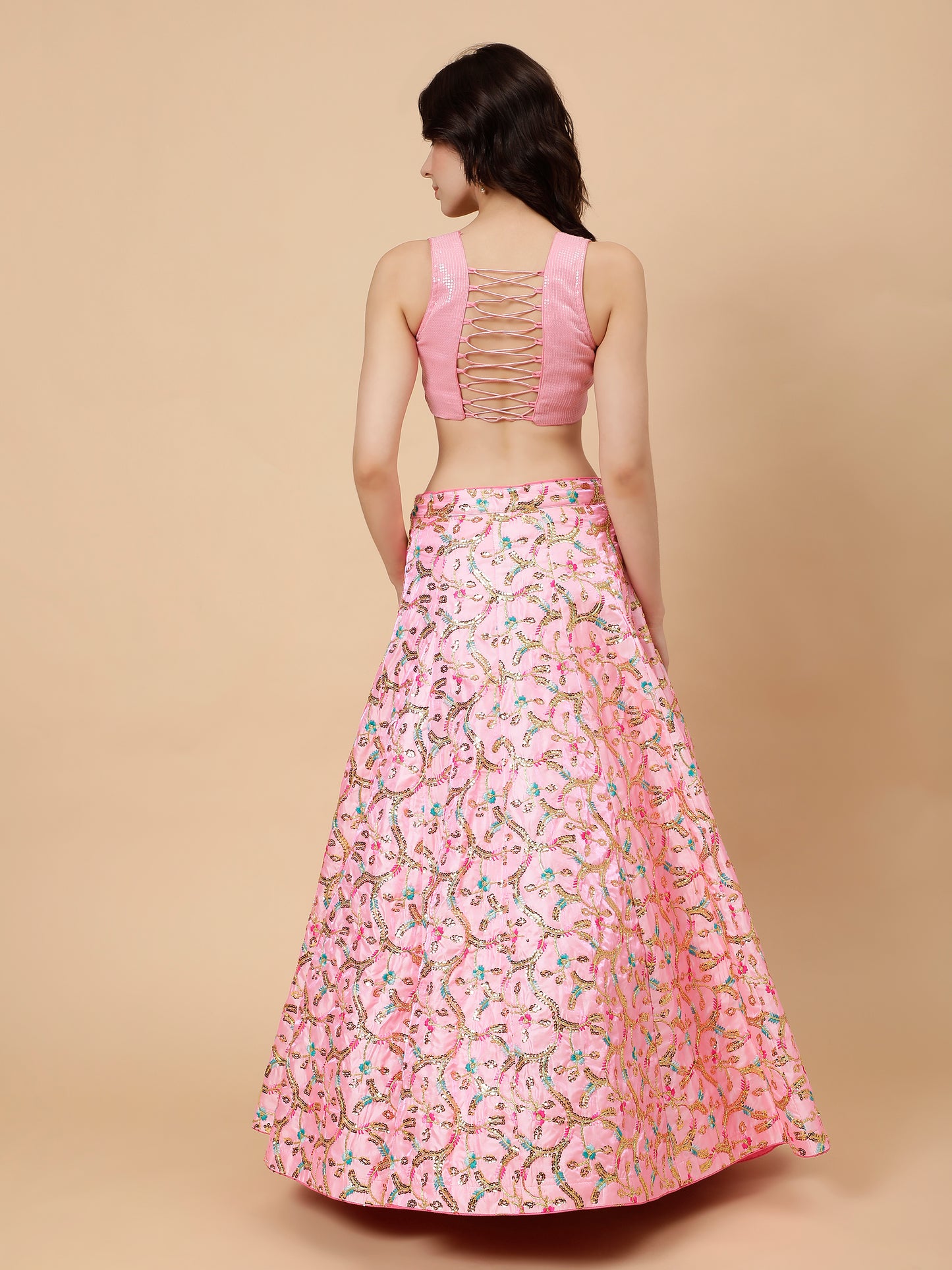 Light Pink Designer Lehenga