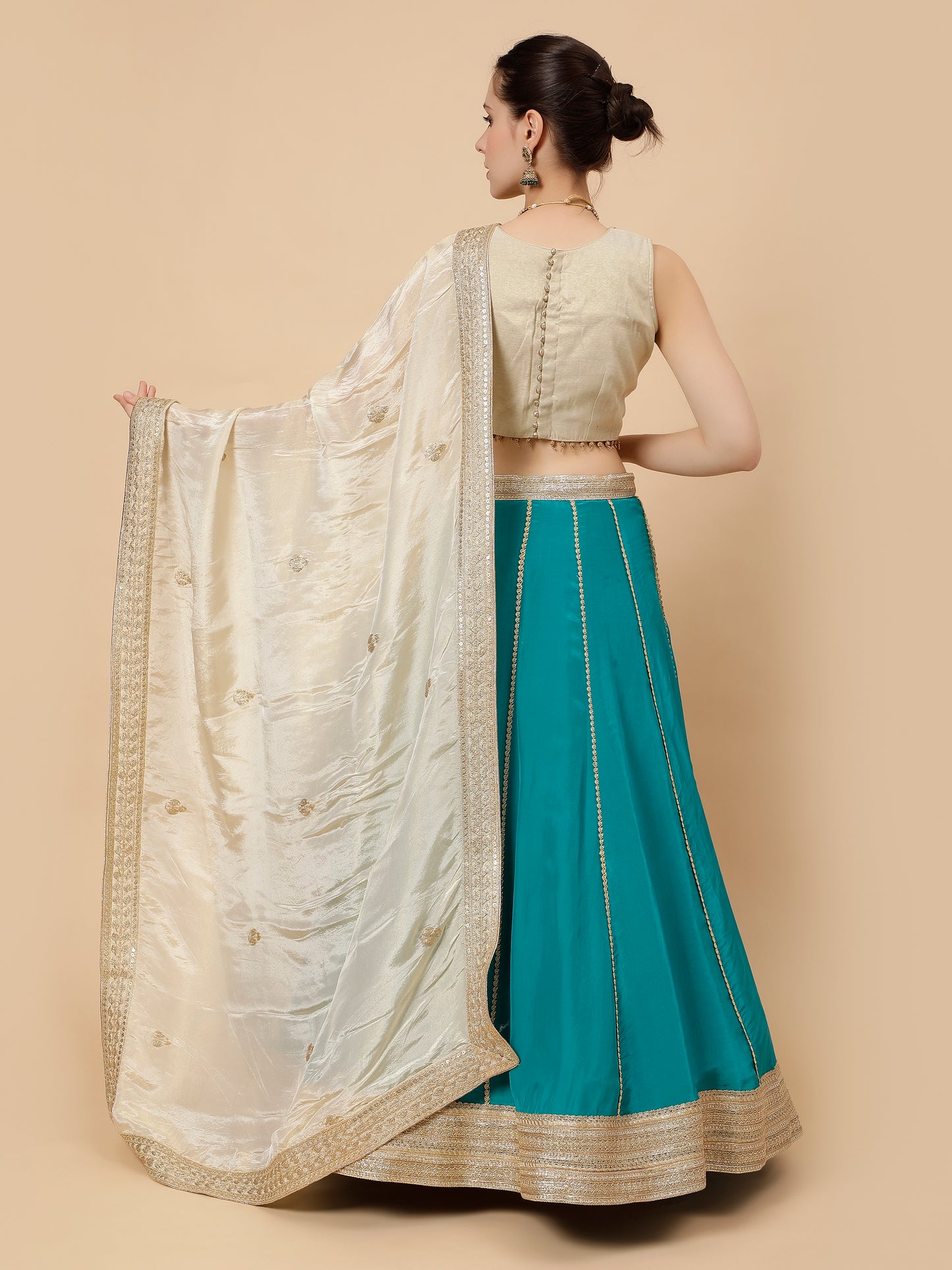 Neelkamal - Teal Lehenga