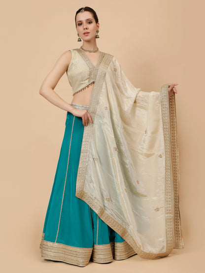 Neelkamal - Teal Lehenga