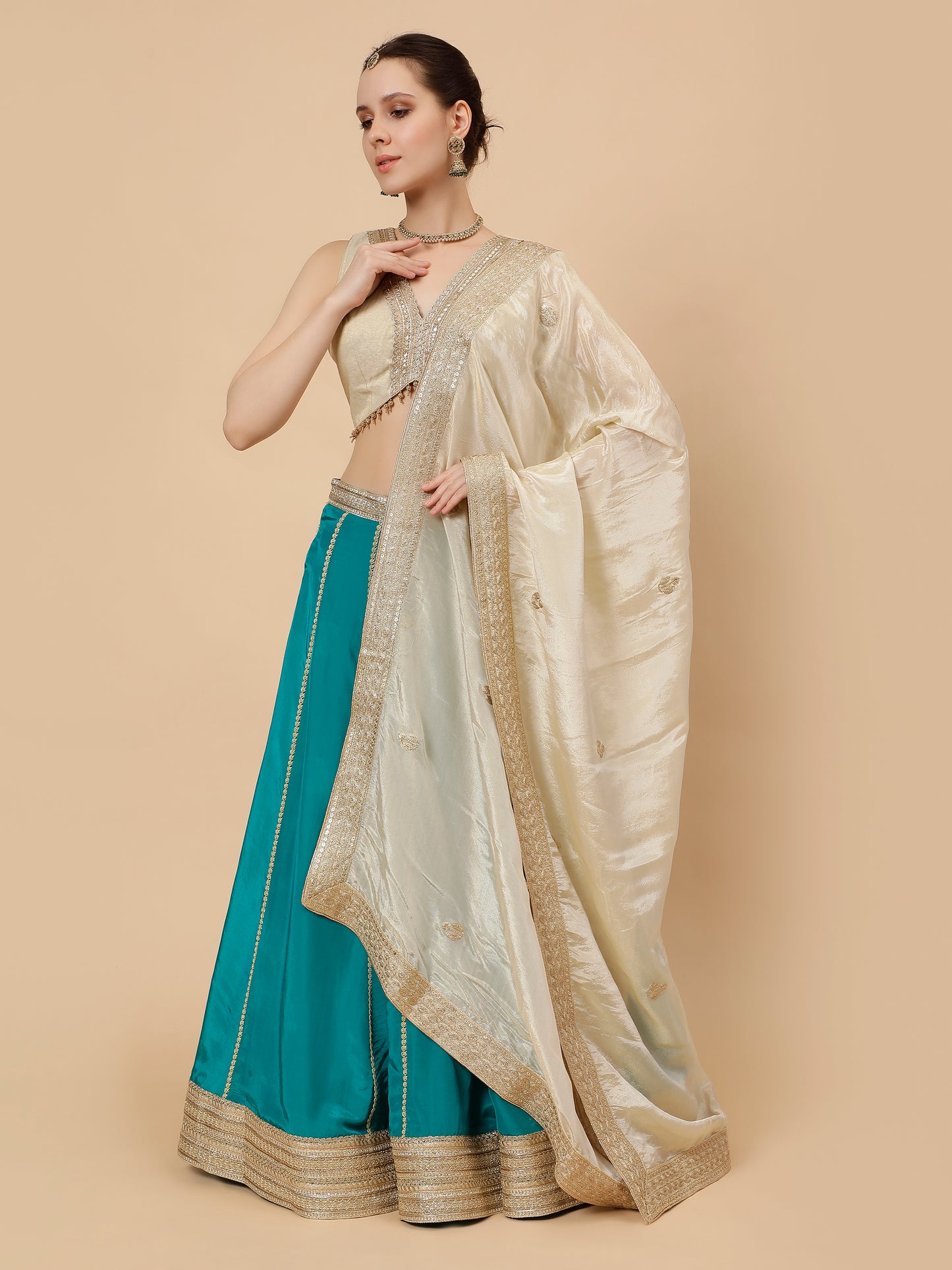 Neelkamal - Teal Lehenga