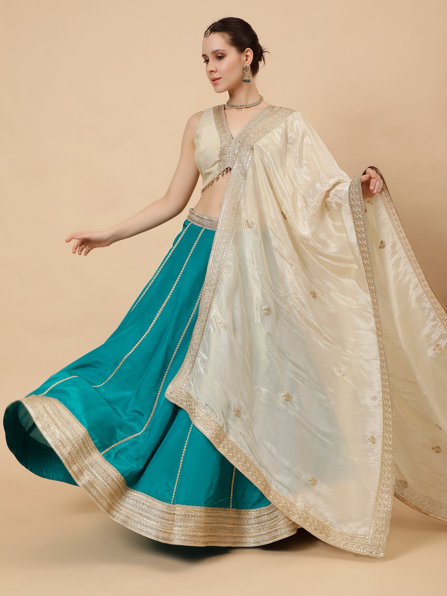 Neelkamal - Teal Lehenga