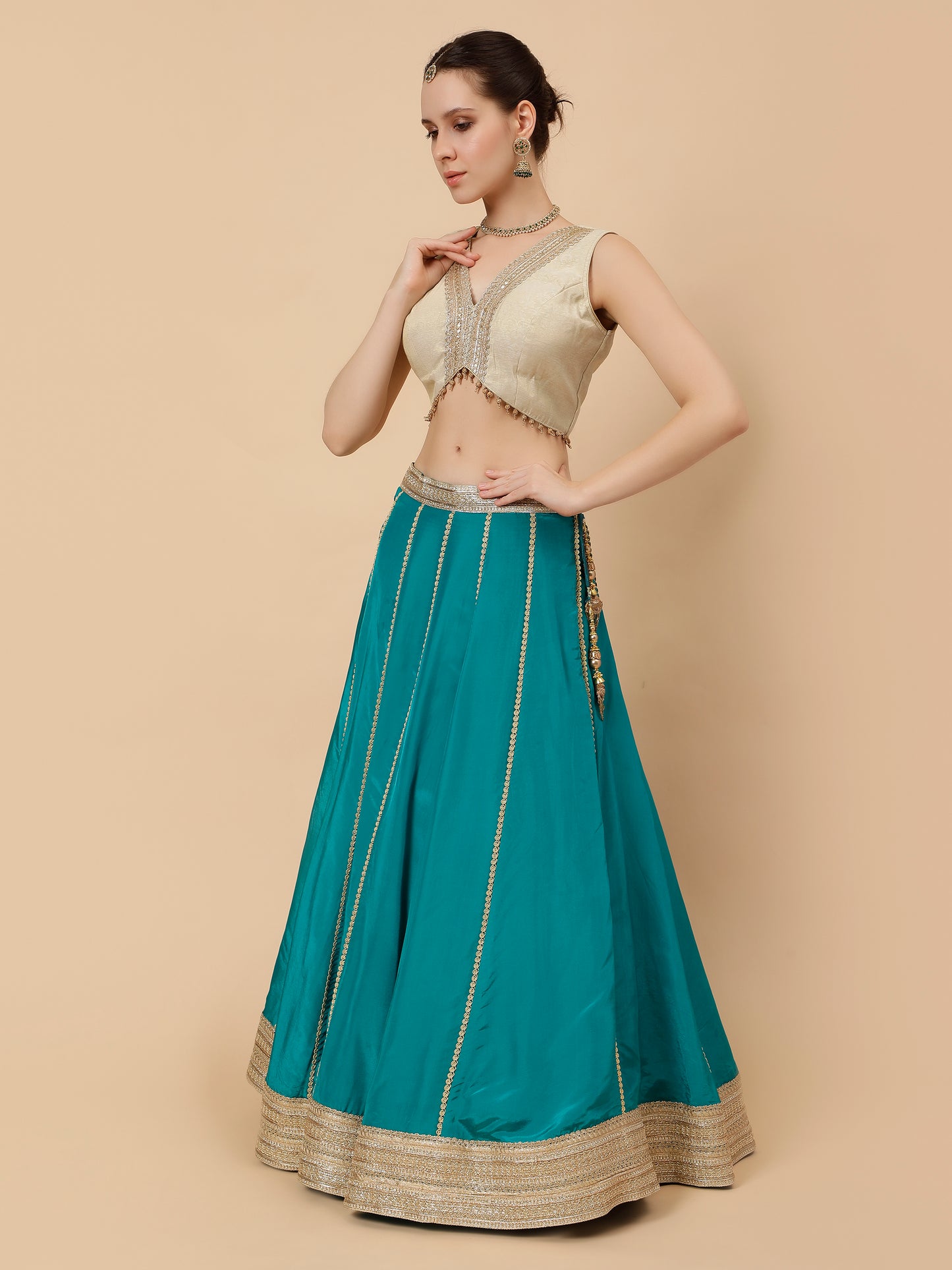 Neelkamal - Teal Lehenga