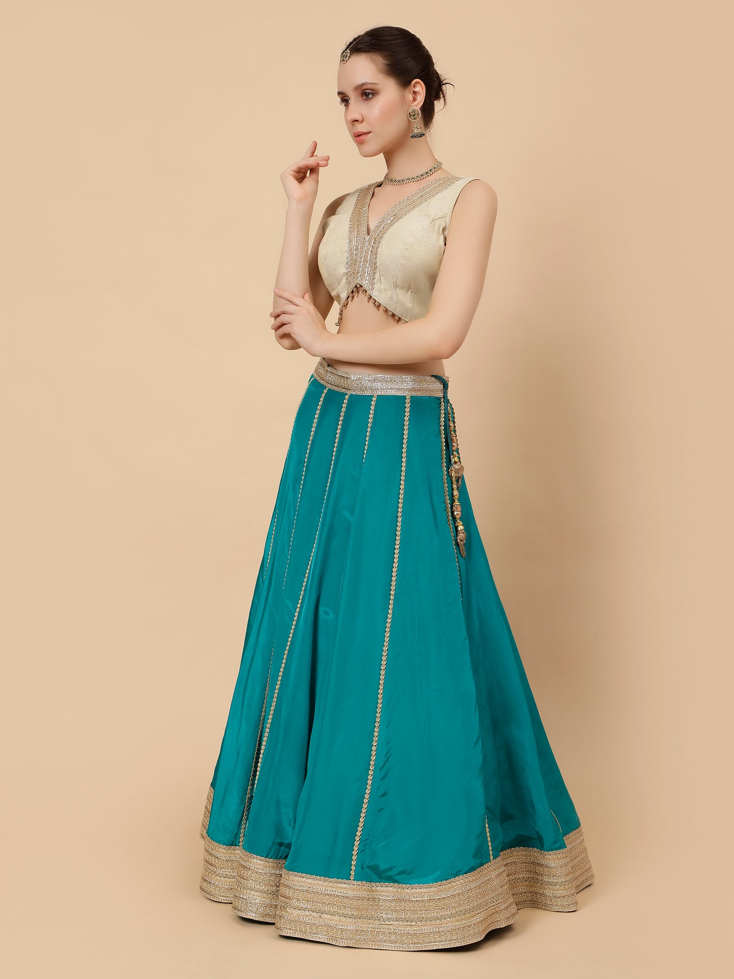 Neelkamal - Teal Lehenga