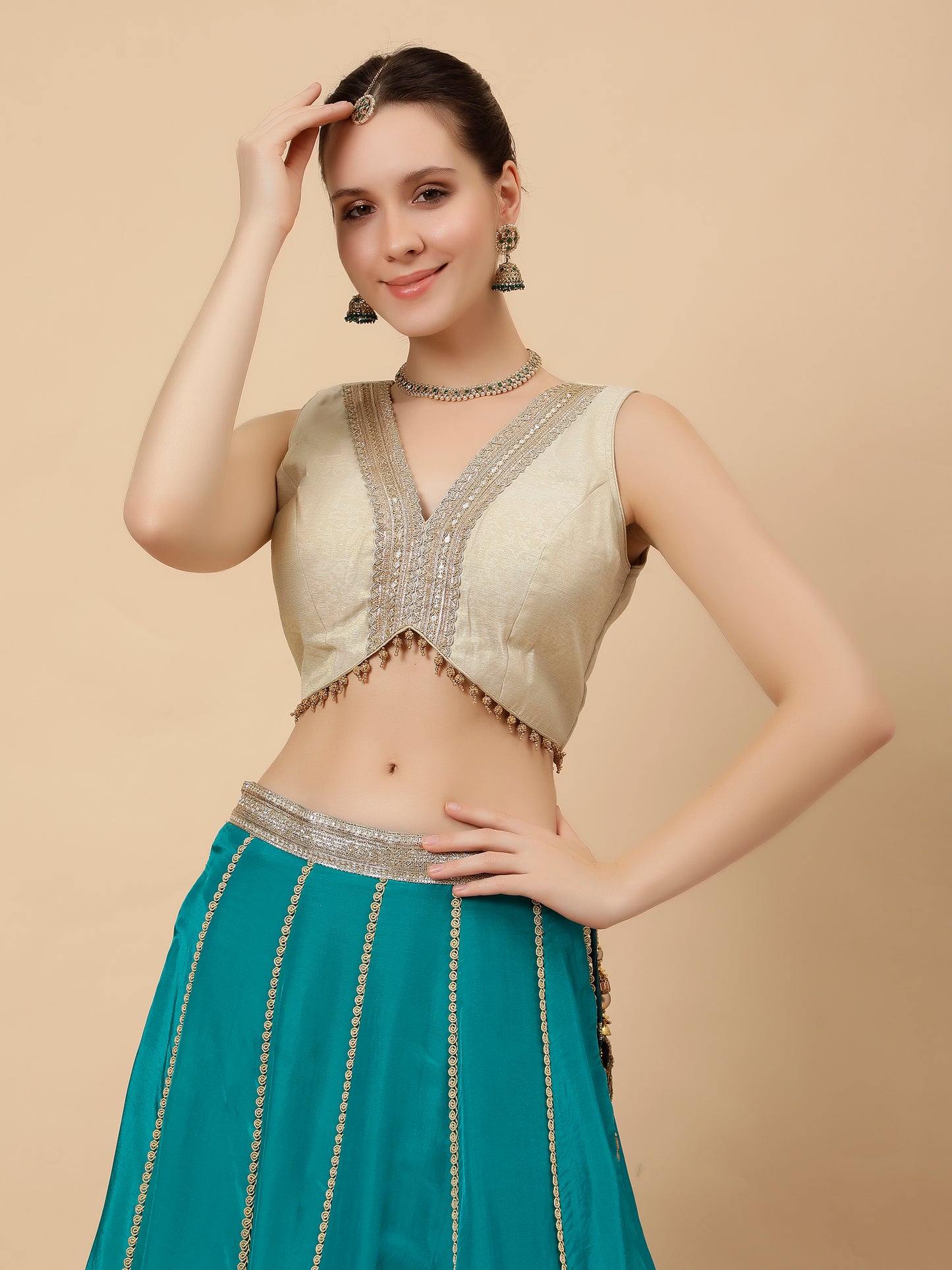 Neelkamal - Teal Lehenga