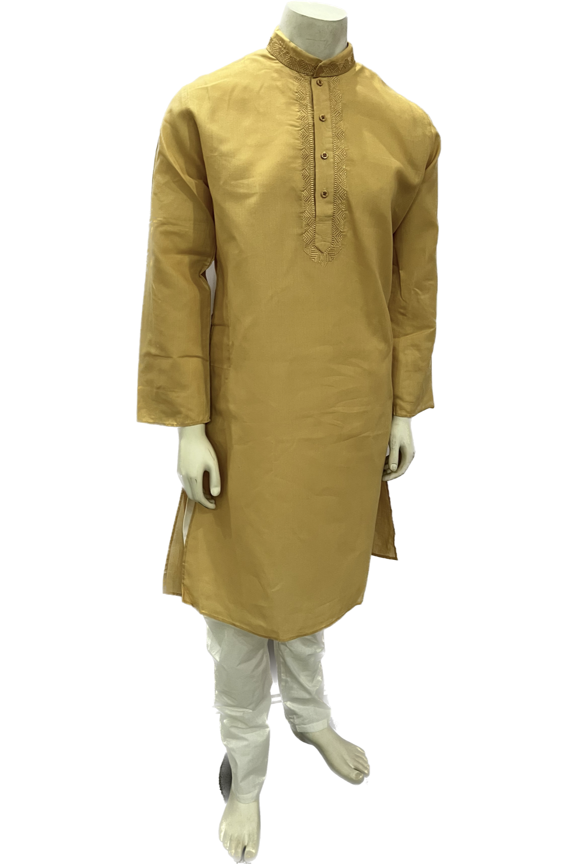 Men's Simple Kurta in gold