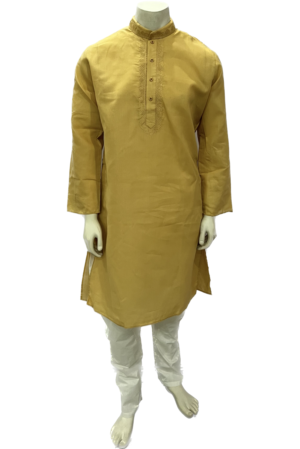 Men's Simple Kurta in gold