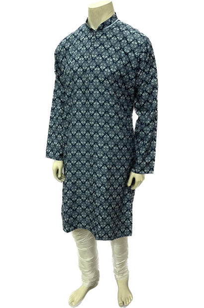 Contemporary Blue Floral Kurta