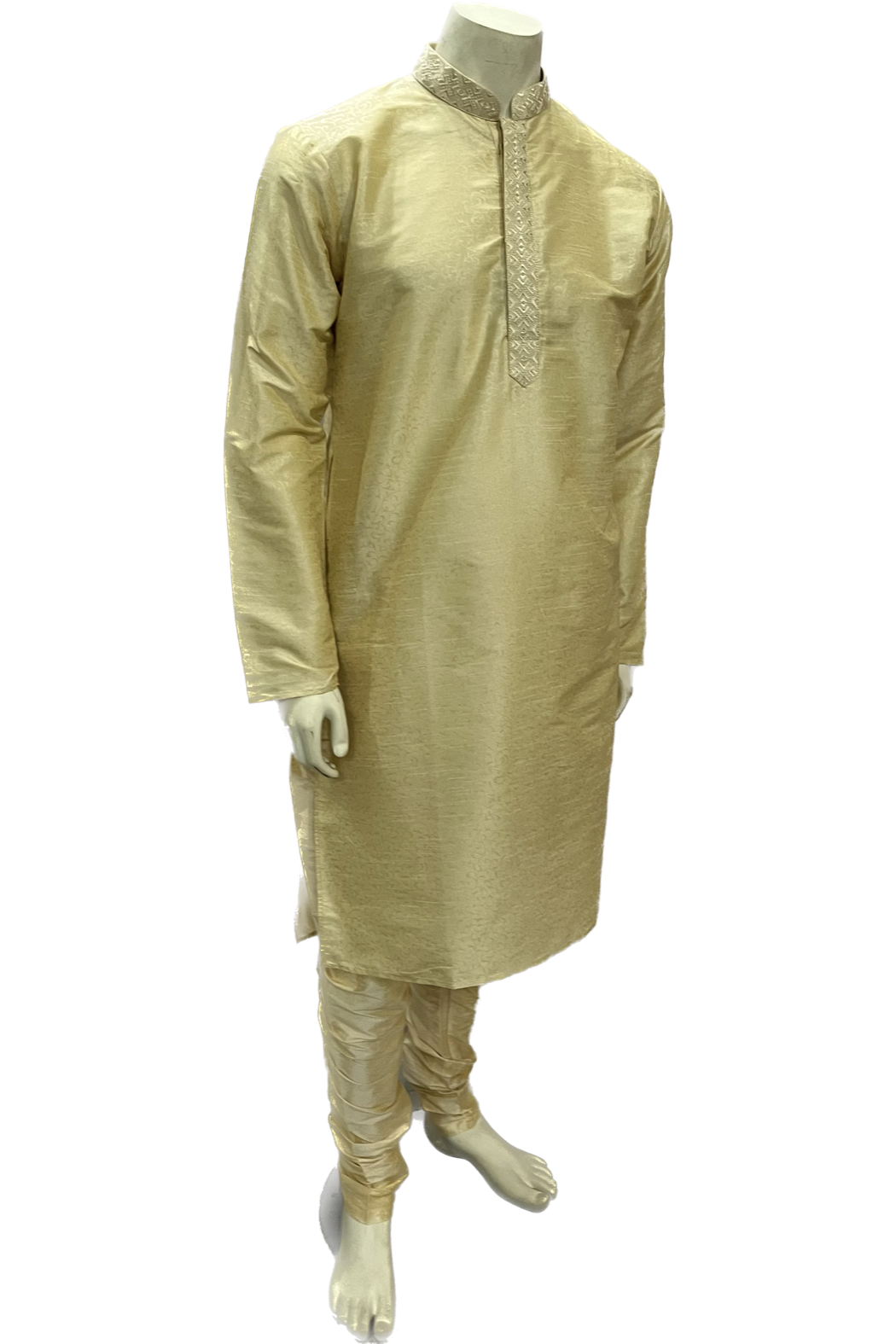 Light Golden Silk Kurta Pajama