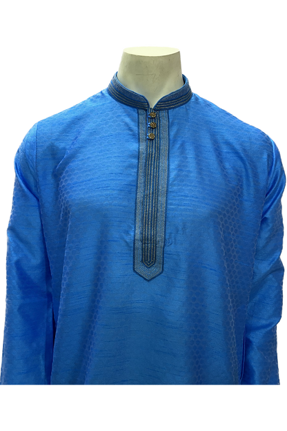 Blue Silk Kurta Pajama