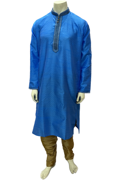 Blue Silk Kurta Pajama